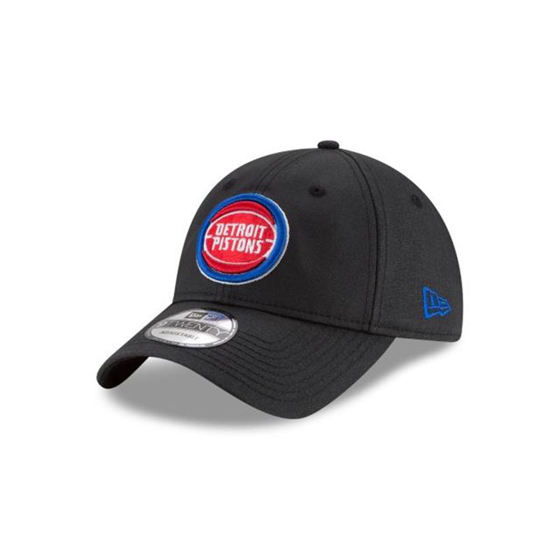 NBA Detroit Pistons Waxed Canvas 9Twenty Adjustable (NYC5270) - Black New Era Caps